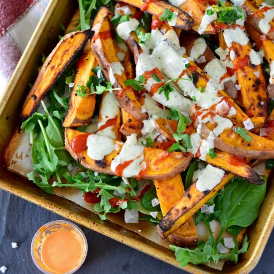 Buffalo Ranch Sweet Potato Fries