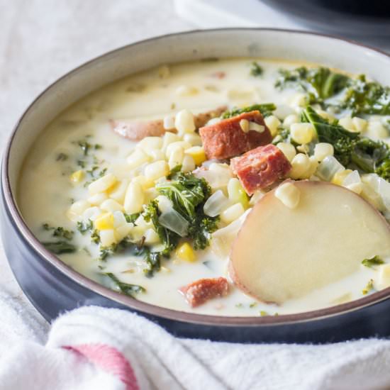 Corn, Chorizo, & Potato Soup