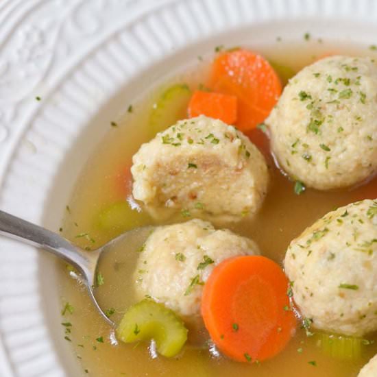 Vegetarian Matzo Ball Soup