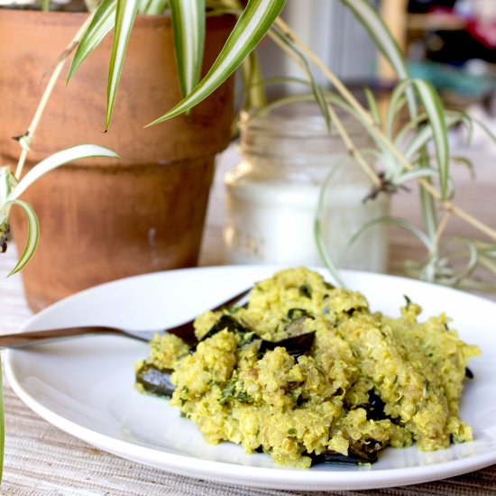 Creamy Roast Eggplant Quinoa Salad