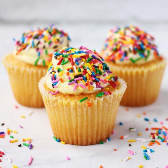 Confetti Lemon Cupcakes