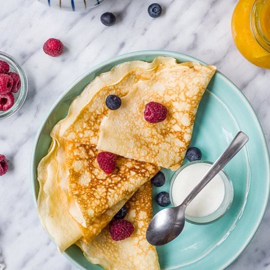 Coconut flour crepes