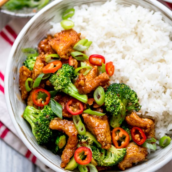 Crispy Chicken with Broccoli