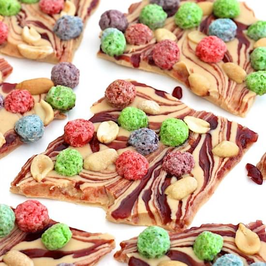 Peanut Butter Berry Crunch Bark