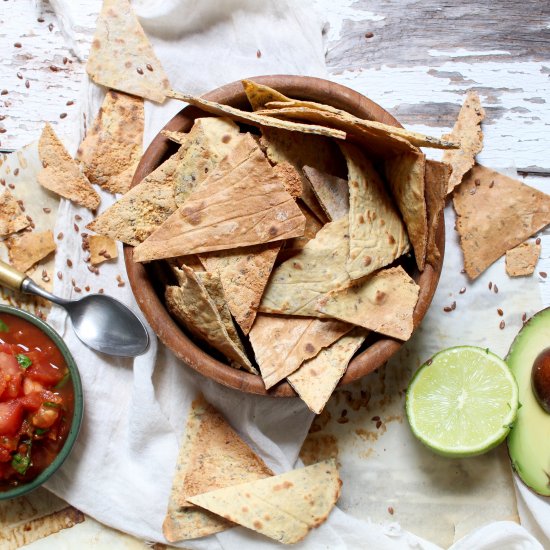 Quinoa Flax Nacho Chips