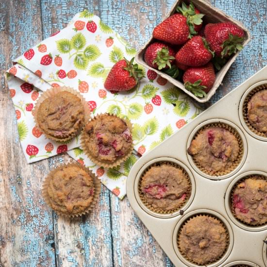 Roasted Strawberry Muffins