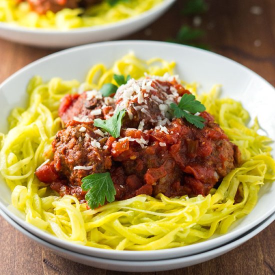 Sausage Meatballs with Croodles