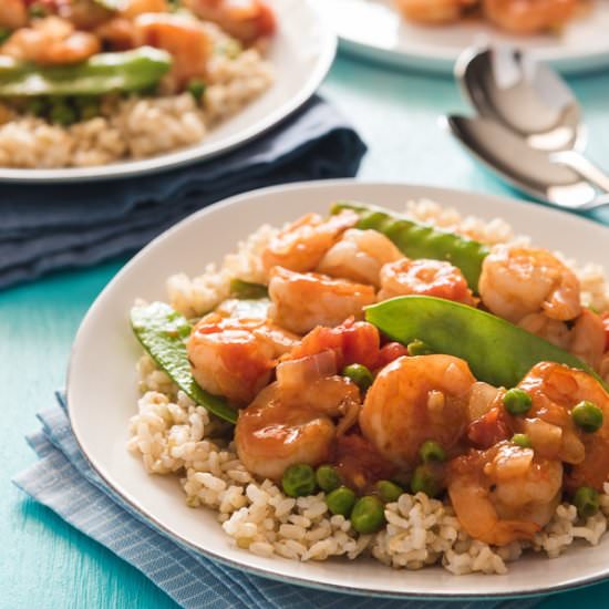 Tomato Shrimp Stir Fry