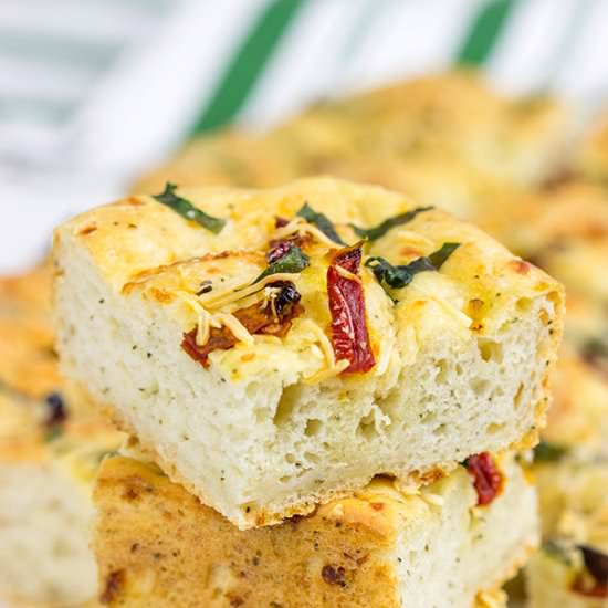 Spinach + Sundried Tomato Focaccia