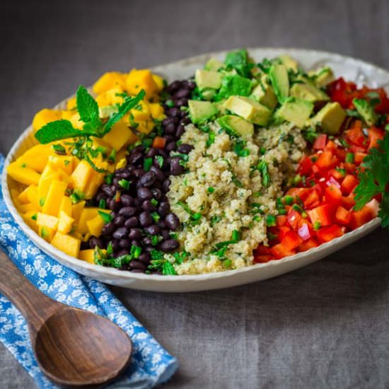 Black Bean Quinoa Salad with Mango