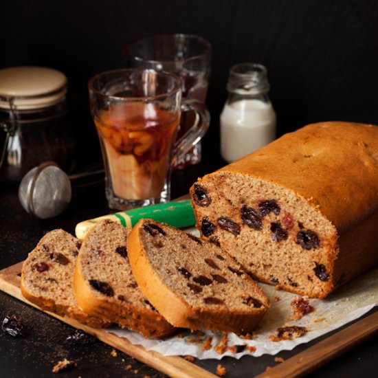 Cinnamon Cherry Tea Bread