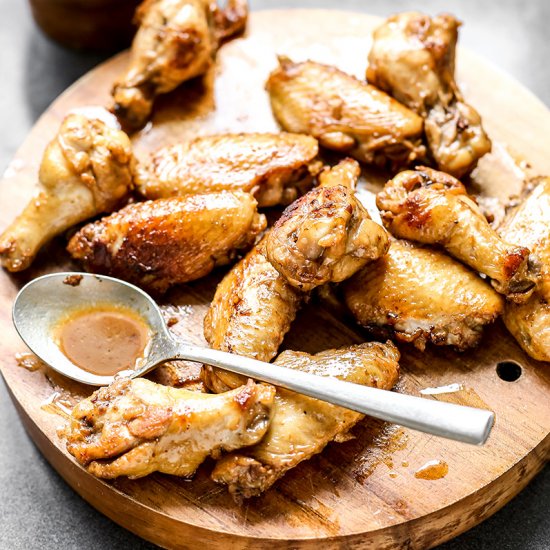 Adobo Sauce Glazed Chicken Wings