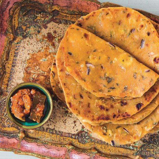 Sweet Potato and Squash Parathas