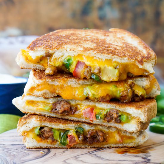 Taco Grilled Cheese Sandwich