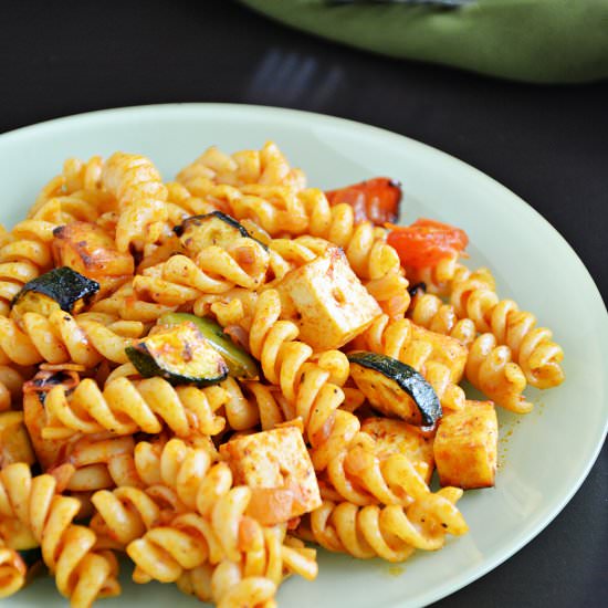 Grilled Tofu and Vegetable Pasta