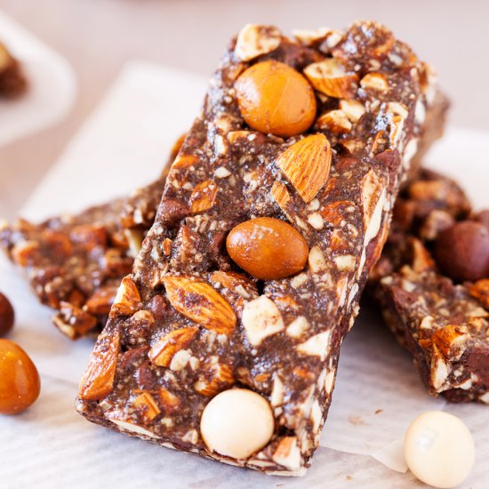 Chewy Café Mocha Nut Bars