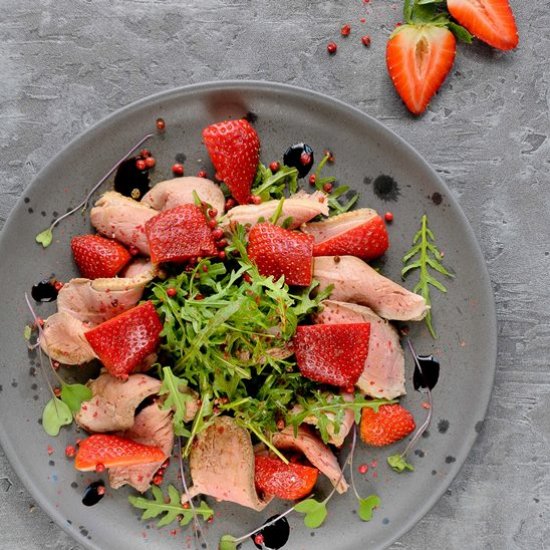 Duck Salad with Strawberries