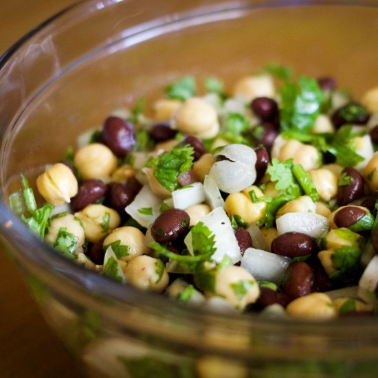 Black Bean + Chickpea Salad