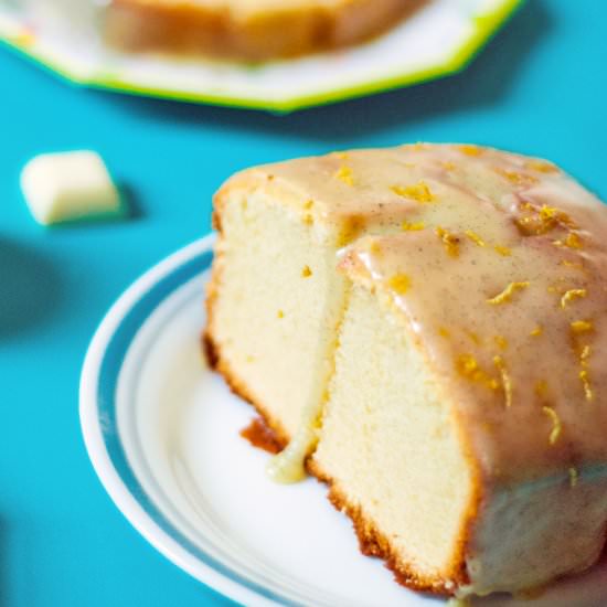 White Chocolate Lemon Pound Cake