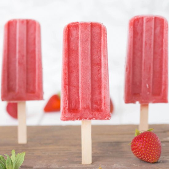 Strawberry Popsicles