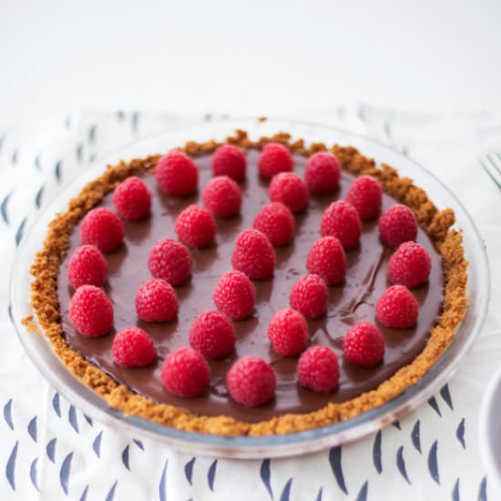 Chocolate Ganache Raspberry Pie