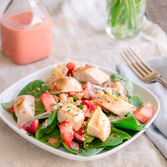 Spinach Salad with Grilled Chicken