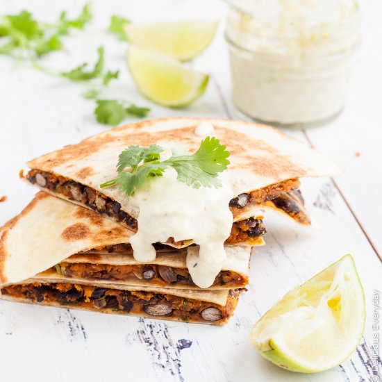 Vegan Sweet Potato Quesadilla