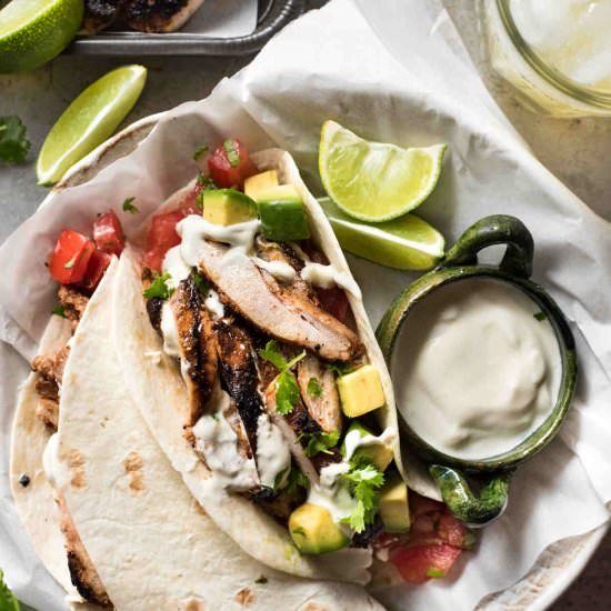 MEXICAN GRILLED CHICKEN TACOS