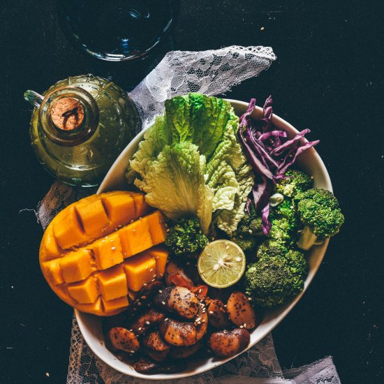 Beans and Veggy Salad Bowl