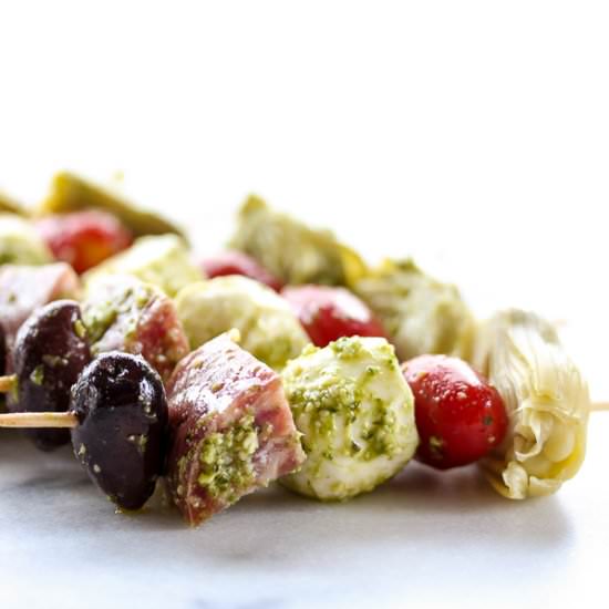 Easy Antipasto Skewers