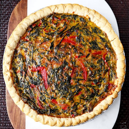 Spring Swiss Chard & Gruyere Pie