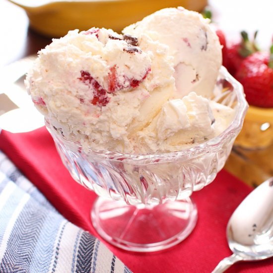 Strawberry Chocolate Chunk Ice Cream