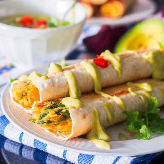 Vegan Baked Taquitos