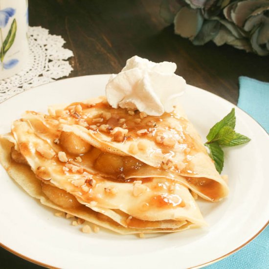 Crepes with Caramelized Bananas