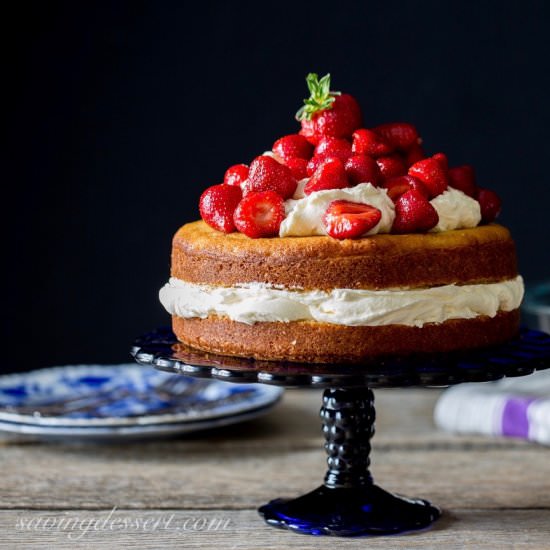 Strawberry Mascarpone Cake