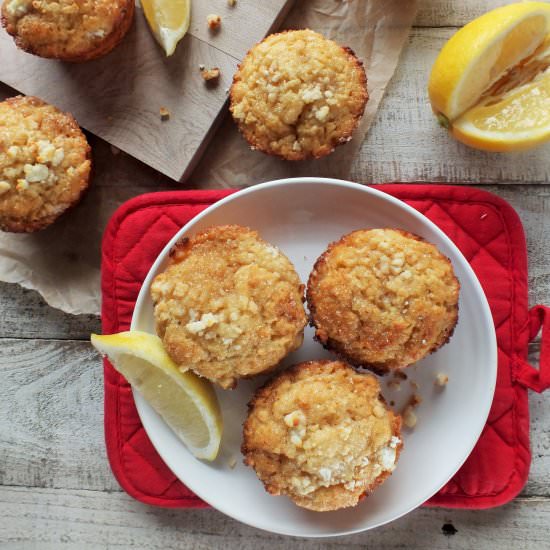 Honey Lemon Goat Cheese Muffins