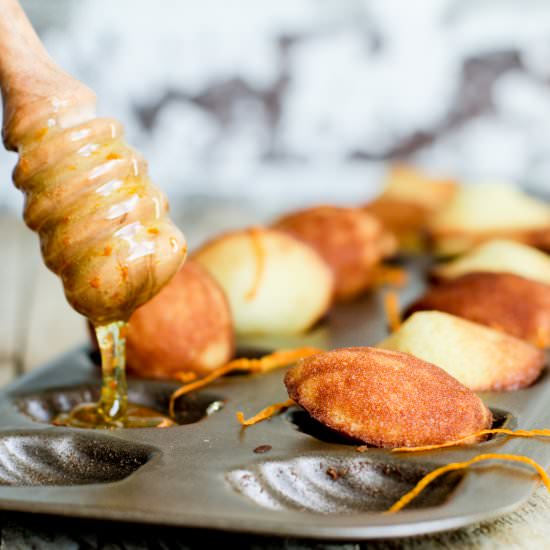 Orange Madeleines With Honey