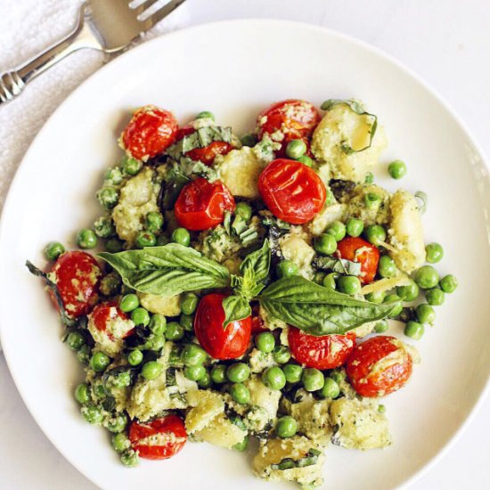 Gnocchi & Spring Peas Dish