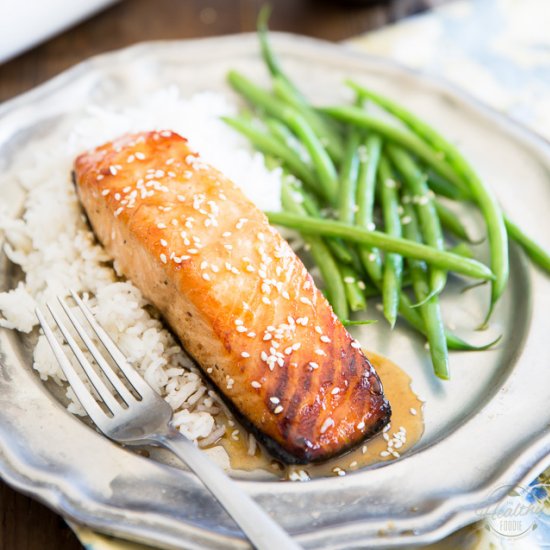 Honey Sesame Glazed Salmon