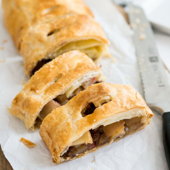 Puff Pastry Walnut Apple Strudel