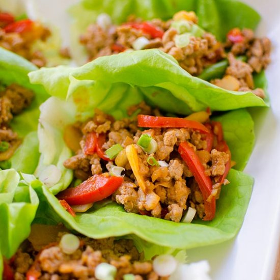 Ginger Chicken Lettuce Wraps