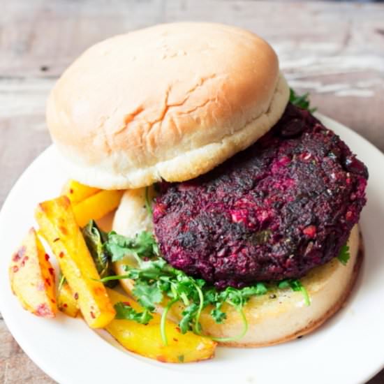 Beetroot and Cauliflower Burgers