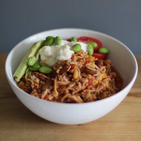 Slow Cooker Chicken Burrito Bowls