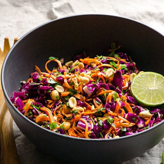 Lime Peanut Sweet Potato Noodles Salad