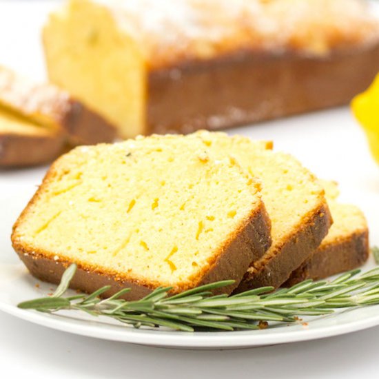 Lemon Rosemary Pound Cake