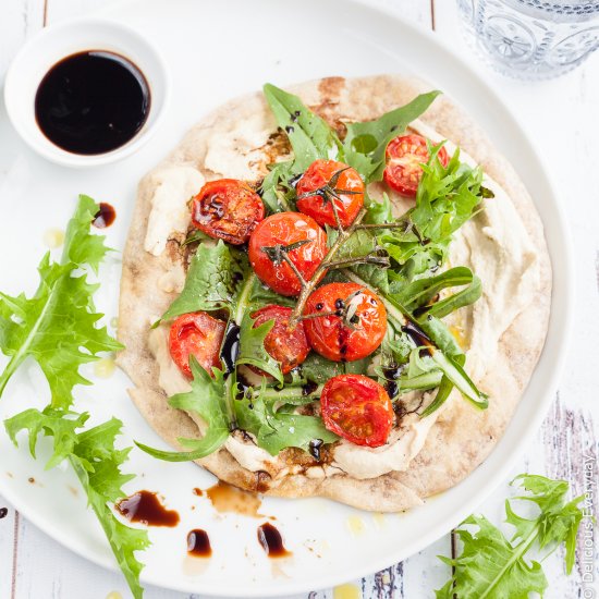 Hummus Flatbread Pizzas