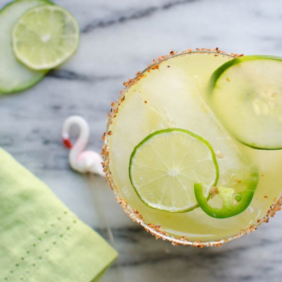 Spicy Cucumber Kiwi Margarita