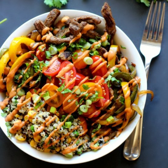 Fajita Steak Bowls