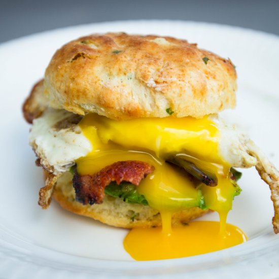 Chive Biscuit Breakfast Sandwhich