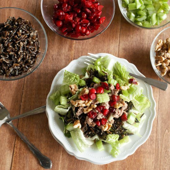 Turkey, Cranberry, and Wild Rice Salad